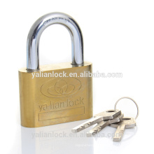 Hot Sale Wood door lock Big Round Corner Vane Key Titanium plated Gloden Iron Padlock